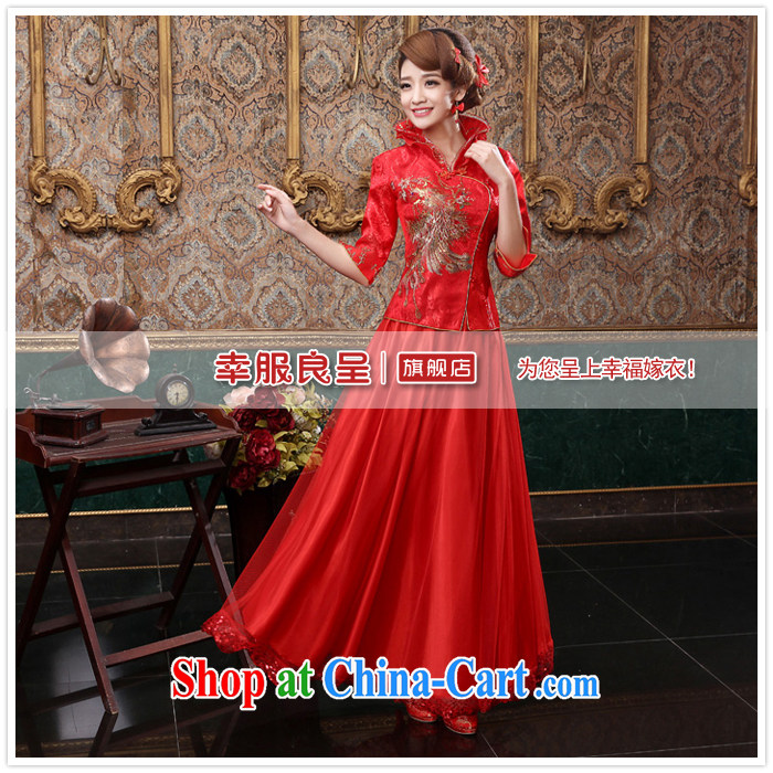 A good service is 2015 New red autumn and winter brides with wedding dress Chinese Xiao Fengxian cheongsam toast serving short skirts short dress 4 XL pictures, price, brand platters! Elections are good character, the national distribution, so why buy now enjoy more preferential! Health