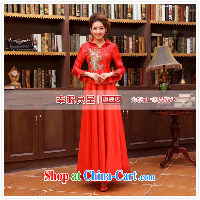A good service is 2015 New red autumn and winter brides with wedding dress Chinese Xiao Fengxian cheongsam toast serving short skirts short dress 4 XL pictures, price, brand platters! Elections are good character, the national distribution, so why buy now enjoy more preferential! Health