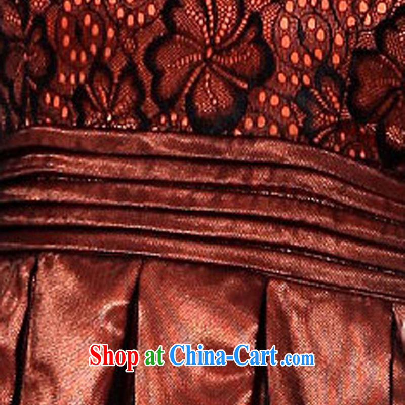2014 new summer and fall on the root yarn embroidery language three-dimensional decorative cheongsam dress, more multi-colored package mail 424,411 orange M, Oriental and nobles, and shopping on the Internet