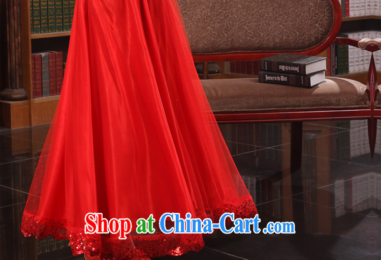A good service is 2015 new spring and summer red bridal wedding dress Chinese long-sleeved robes bows serving short-sleeved short dress 4 XL pictures, price, brand platters! Elections are good character, the national distribution, so why buy now enjoy more preferential! Health