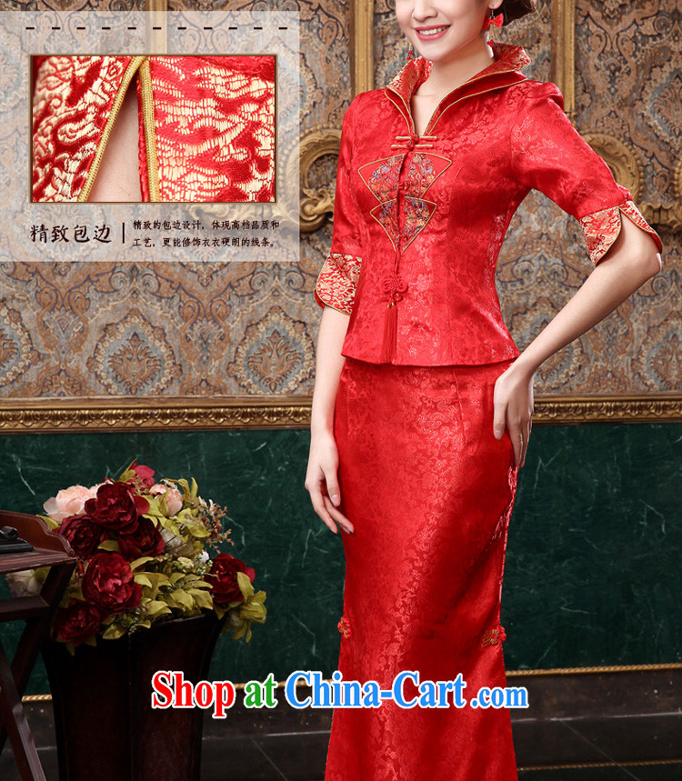 A good service is 2015 new spring and summer red bridal wedding dress Chinese long-sleeved dresses toast 9 serving the cuff, Long skirts S pictures, price, brand platters! Elections are good character, the national distribution, so why buy now enjoy more preferential! Health