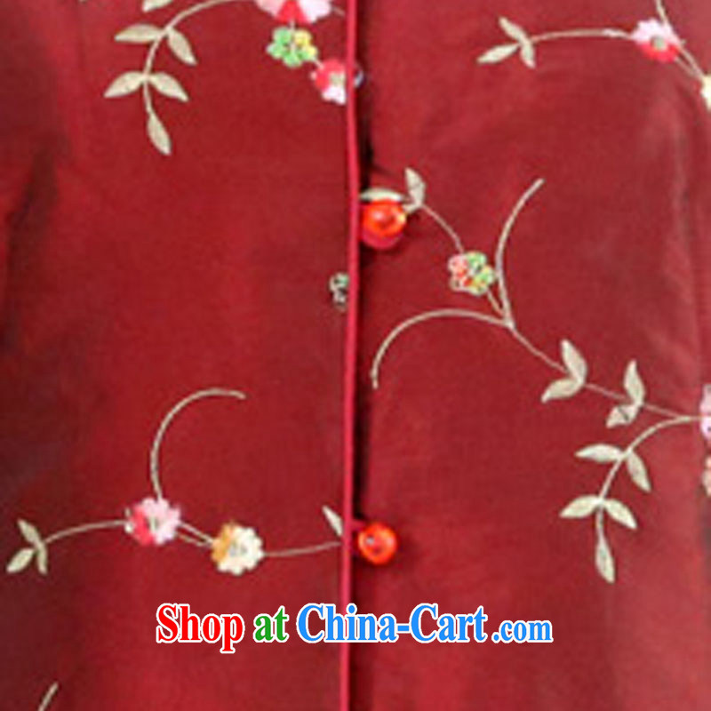 2014 new winter clothing new Chinese cotton suit Chinese wind jacket, warm clothing 040,552 red XXL, Oriental and nobles, and shopping on the Internet