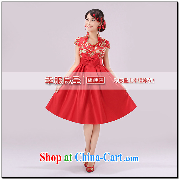 A good service is 2015 new Autumn Chinese brides with their bows red short, pregnant women wedding dresses, dresses, cuff L pictures, price, brand platters! Elections are good character, the national distribution, so why buy now enjoy more preferential! Health