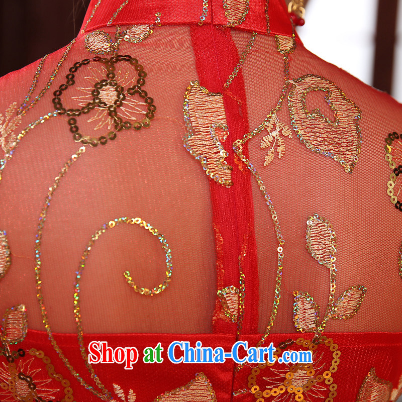 A good service is 2015 new autumn red bride Chinese bride dress wedding dresses short dresses toast serving short-sleeved short dress M - 5 day shipping, good service, and, on-line shopping