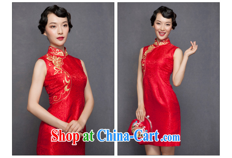 Wood is really the 2015 spring new embroidery Silk Cheongsam dress brides with marriage bows dress 32,488 04 deep red XL pictures, price, brand platters! Elections are good character, the national distribution, so why buy now enjoy more preferential! Health