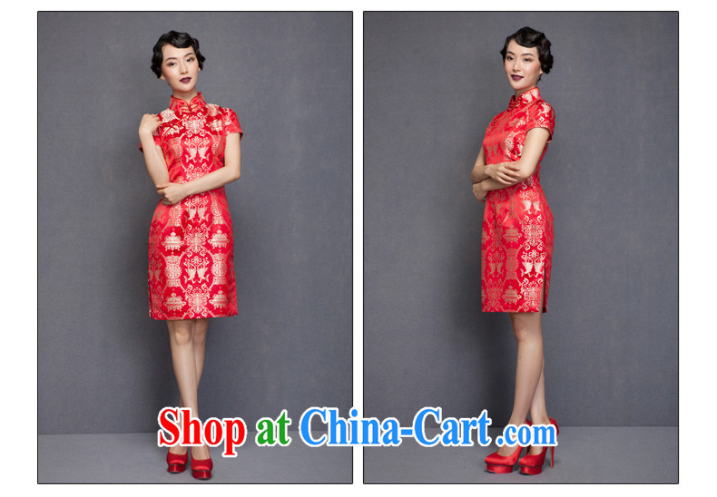 Wood is really the 2015 spring new Silk Cheongsam dress brides with marriage bows dress 32,651 04 deep red XXXL pictures, price, brand platters! Elections are good character, the national distribution, so why buy now enjoy more preferential! Health