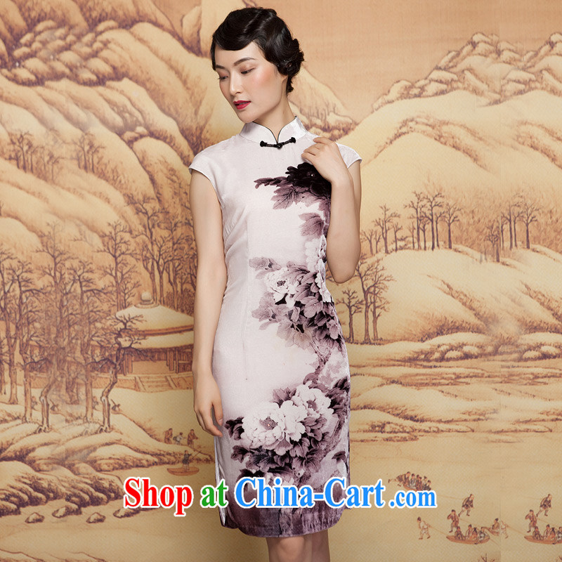 Wood is really the 2015 spring dresses new Chinese Antique Silk Cheongsam dress elegant wedding dresses 00 32,400 mottled XXL (A), wood really has, online shopping