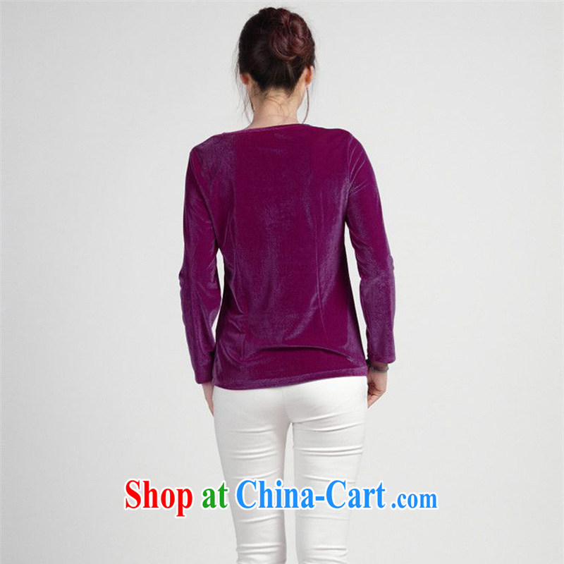 JA the 2014 autumn the new Chinese T-shirt loose the code the velvet stamp T pension SYM - 904 photo color XXXL, JA, qipao/Tang, and shopping on the Internet