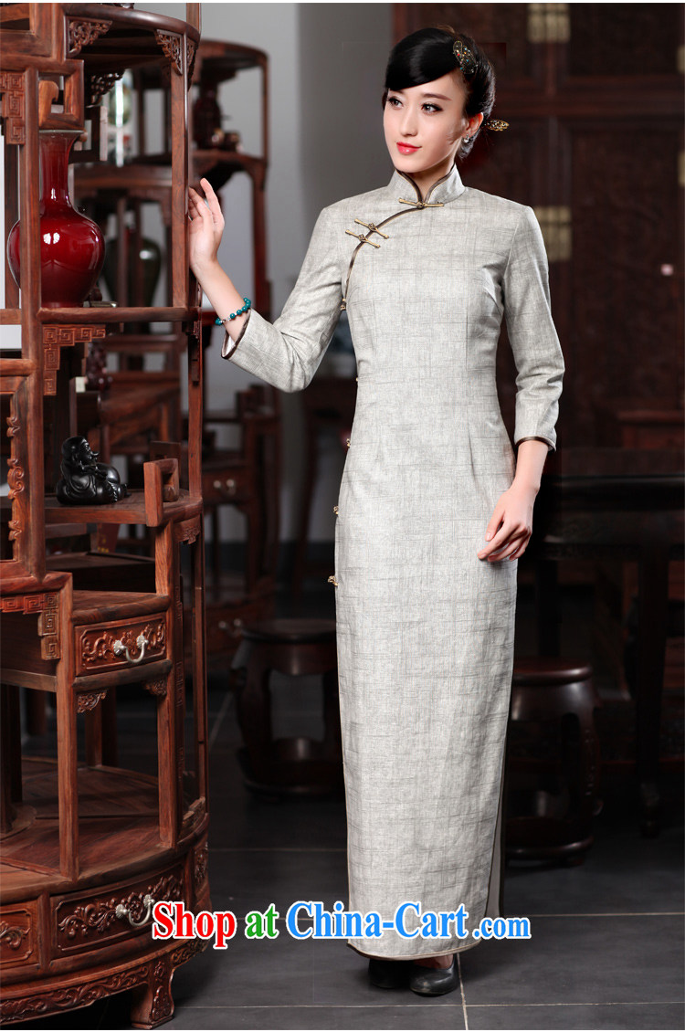 Birds love dreams, Book Fragrance 2015 spring new full traditional summer the retro long cheongsam QC 574 gray XXL pictures, price, brand platters! Elections are good character, the national distribution, so why buy now enjoy more preferential! Health