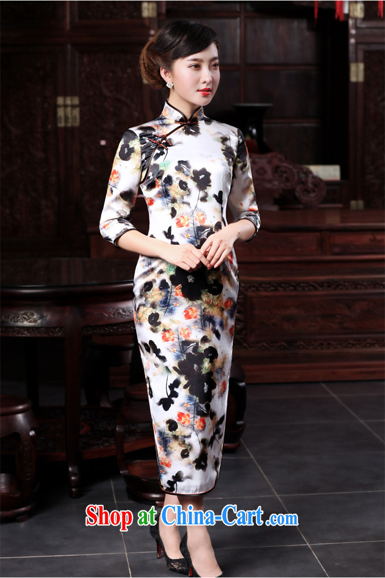 Bird lovers of every micro-world 2015 spring new cheongsam dress improved stylish 7 cuff long retro Silk Cheongsam SHOWN IN FIGURE XXXL - pre-sale 15 Days pictures, price, brand platters! Elections are good character, the national distribution, so why buy now enjoy more preferential! Health
