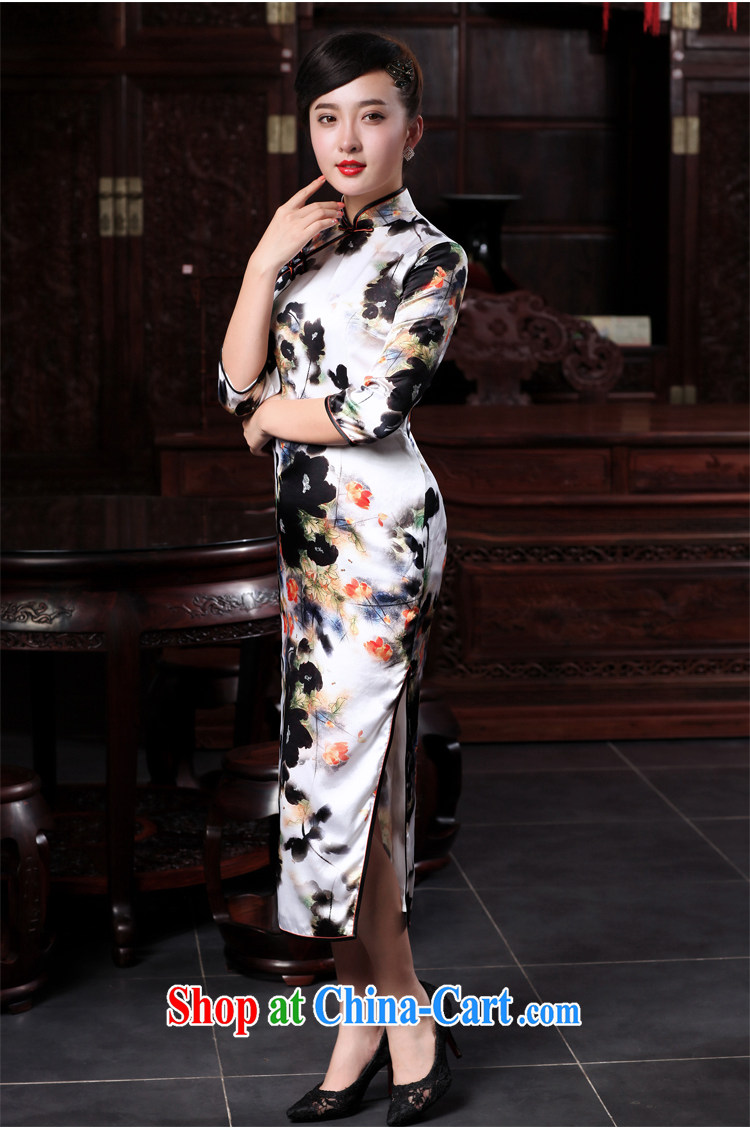 Bird lovers of every micro-world 2015 spring new cheongsam dress improved stylish 7 cuff long retro Silk Cheongsam SHOWN IN FIGURE XXXL - pre-sale 15 Days pictures, price, brand platters! Elections are good character, the national distribution, so why buy now enjoy more preferential! Health