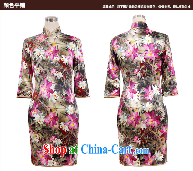 Bird lovers of crayons to 2015 spring new Stylish retro style 7 cuff Silk Cheongsam SHOWN IN FIGURE XXL pictures, price, brand platters! Elections are good character, the national distribution, so why buy now enjoy more preferential! Health