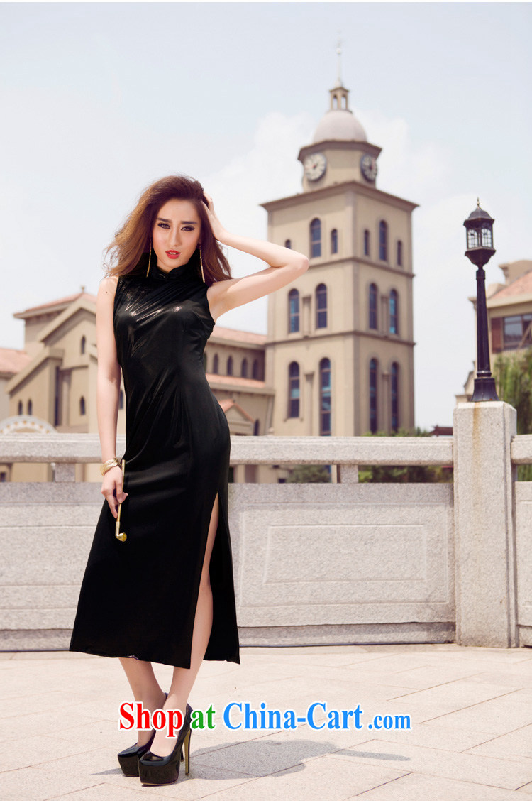 Bird lovers of animated music spring 2015 THE NEW classic style beauty improved long cheongsam QD 576 black XL pictures, price, brand platters! Elections are good character, the national distribution, so why buy now enjoy more preferential! Health