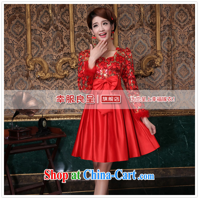 A good service is 2015 new spring and summer red bridal wedding dress high waist pregnant short cheongsam toast serving short-sleeved 2XL pictures, price, brand platters! Elections are good character, the national distribution, so why buy now enjoy more preferential! Health