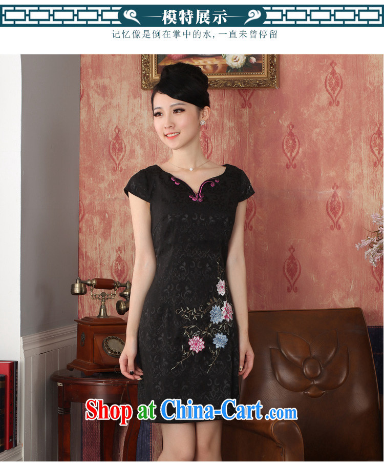 Autumn 2014 the new retro embroidery black robes, dresses daily fashion short skirts package mail white XL pictures, price, brand platters! Elections are good character, the national distribution, so why buy now enjoy more preferential! Health