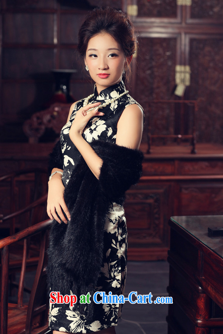Birds love night drunken Fang Yan 2015 spring new classic Stylish retro short sleeveless Silk Cheongsam as S pictures, price, brand platters! Elections are good character, the national distribution, so why buy now enjoy more preferential! Health