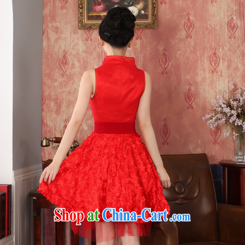 2014 new marriage red bridal toast serving small dress short skirt and stylish dresses maternity bridesmaid dress female XXL, Oriental and nobles, and shopping on the Internet
