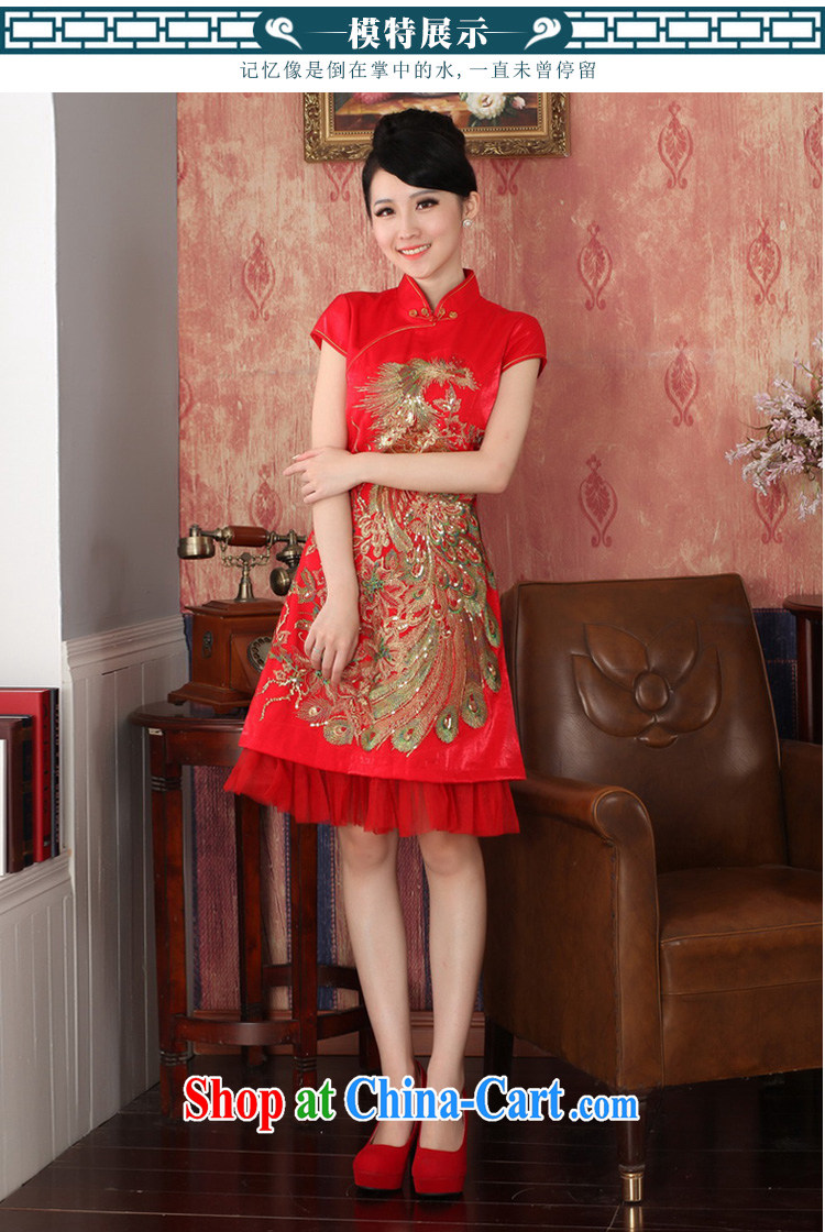 Autumn 2014 the new retro wedding dress red dresses female Phoenix embroidery cheongsam Phoenix cheongsam dress uniform toast XXL pictures, price, brand platters! Elections are good character, the national distribution, so why buy now enjoy more preferential! Health