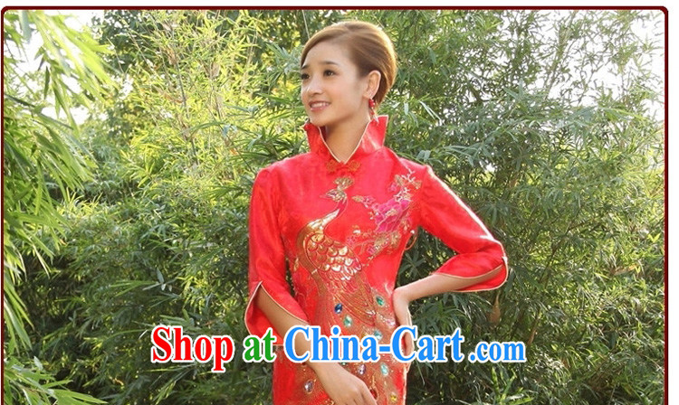 Diffuse early marriage outfit improved cheongsam dress 2015 new dresses retro graphics slim, bridal dresses red XXL pictures, price, brand platters! Elections are good character, the national distribution, so why buy now enjoy more preferential! Health