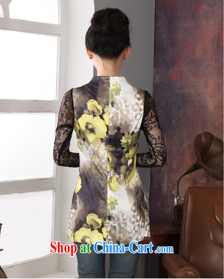 Autumn 2014 the new female Chinese T-shirt girls long-sleeved lace T-shirt stamp the code female mother load XXL pictures, price, brand platters! Elections are good character, the national distribution, so why buy now enjoy more preferential! Health