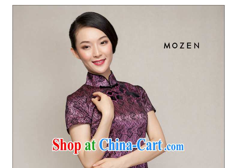 Wood is the spring 2015 new improved cheongsam dress half sleeve dresses winter dresses 11,474 17 purple bottom black flower XXXXL pictures, price, brand platters! Elections are good character, the national distribution, so why buy now enjoy more preferential! Health