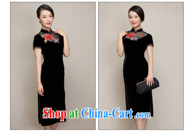 Wood is really a spring 2015 new, improved embroidery cheongsam dress stylish and elegant qipao gown 22,245 01 black M pictures, price, brand platters! Elections are good character, the national distribution, so why buy now enjoy more preferential! Health