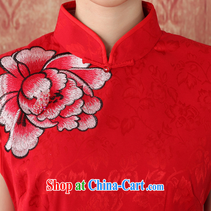 Autumn 2014 the new bride with wedding dresses red Chinese Dress toast clothing retro embroidery dresses 324,146 red XL, Oriental and nobles, and shopping on the Internet