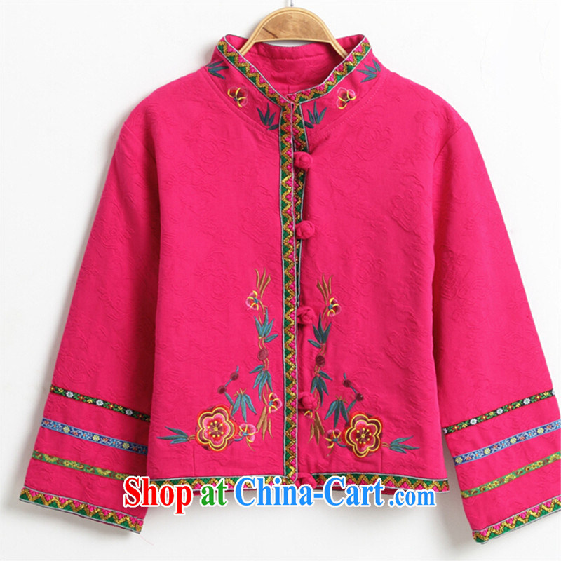 MS ANISSA WONG SEAN-film darling 2014 autumn and winter Chinese Chinese Ethnic Wind autumn retro style the code ladies embroidered jacket short green M, Ms Anissa Wong shadow baby shopping (QYBBGW), online shopping
