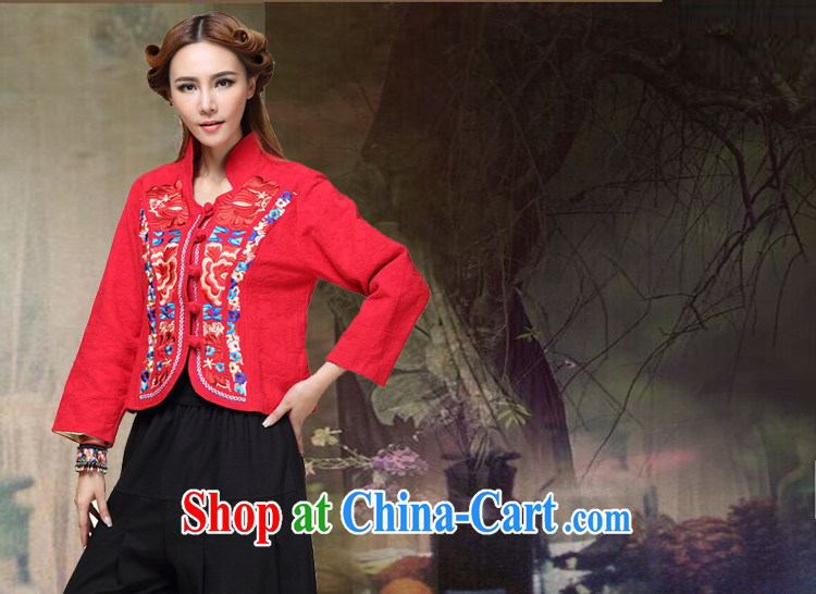 MS ANISSA WONG SEAN-film darling 2014 autumn and winter New China wind National wind women Chinese Tang is improved, served jacket red M pictures, price, brand platters! Elections are good character, the national distribution, so why buy now enjoy more preferential! Health