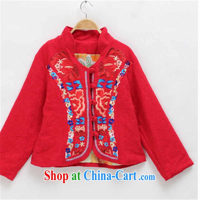 MS ANISSA WONG SEAN-film darling 2014 autumn and winter, new Chinese wind National wind female Chinese Tang with improved Han-jacket red M, Ms Anissa Wong shadow baby shopping (QYBBGW), online shopping