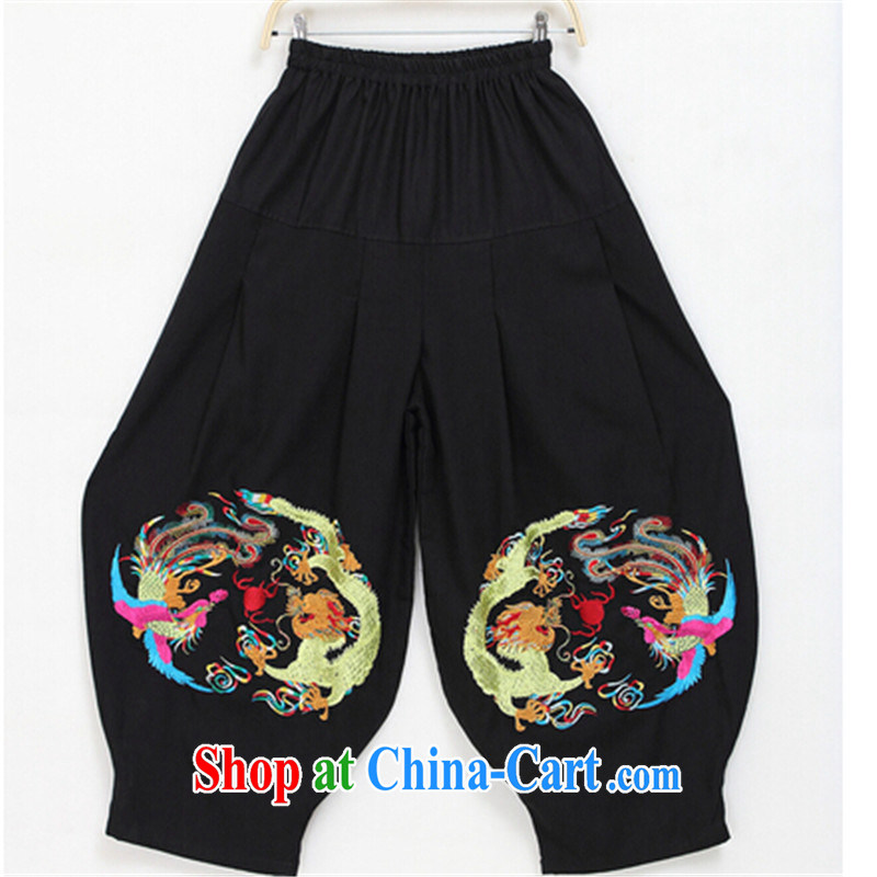 MS ANISSA WONG SEAN-film darling 2014 autumn and winter, new Chinese improved Han-Chinese ethnic wind shirwal trousers girls trousers high waist black, code, Ms Anissa Wong shadow baby shopping (QYBBGW), online shopping