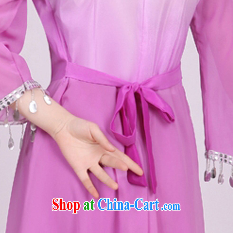 Dual 12 arts dream yangko dance serving Janggu skit National Service Fan Dance Square dance clothing classic female HXYM - 0005 violet figure M pictures, price, brand platters! Elections are good character, the national distribution, so why buy now enjoy more preferential! Health