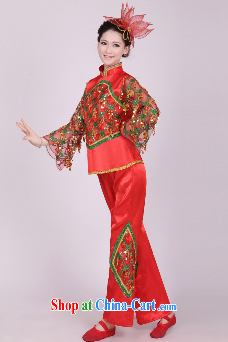 Dual 12 arts dream yangko dance apparel square dance troupe performed ethnic dance fans Janggu dance classic HXYM - 0003 red figure XXXL pictures, price, brand platters! Elections are good character, the national distribution, so why buy now enjoy more preferential! Health