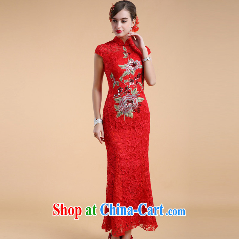 The Chronicles of Narnia cheongsam dress 2015 new wedding retro embroidery lace wedding red bows dress Red N 14 - 71,314 XL, the Chronicles of Narnia, narnia), and shopping on the Internet