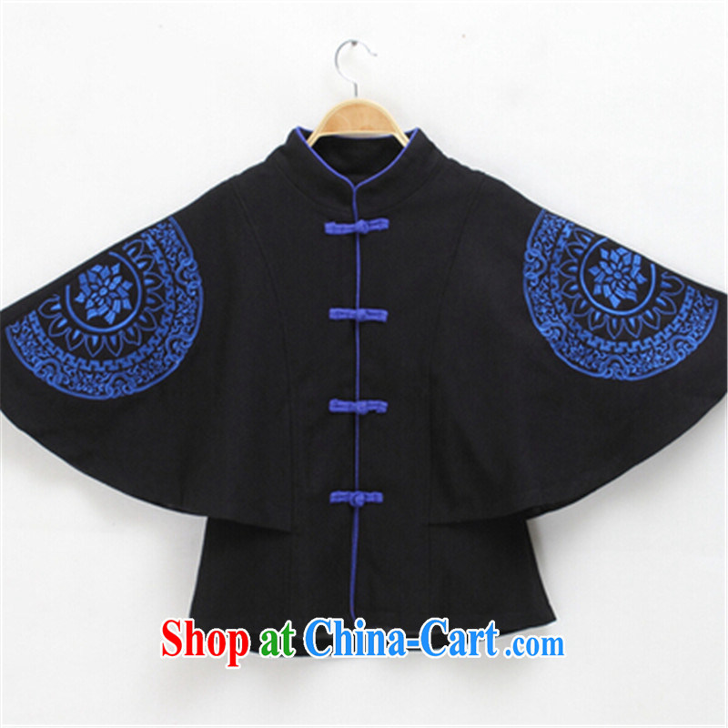blue dream 2014 autumn and winter, new Chinese improved Han-Chinese style Chinese people Braving storms and Giant Waves canopy-jacket black, code, blue dream (lansedemeng), on-line shopping