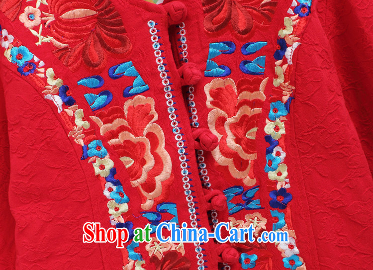 blue dream 2014 autumn and winter, new Chinese wind National wind women Chinese Tang with improved Han-jacket red M pictures, price, brand platters! Elections are good character, the national distribution, so why buy now enjoy more preferential! Health
