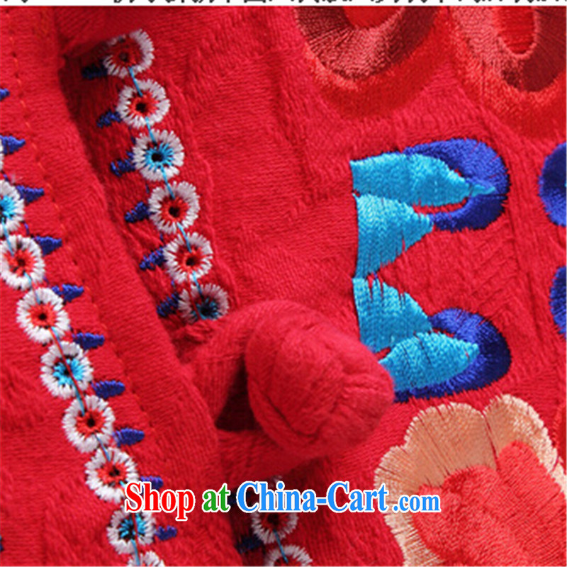 blue dream of 2014 autumn and winter, new Chinese wind National wind female Chinese Tang with improved Han-jacket red M and the blue dream (lansedemeng), and, on-line shopping