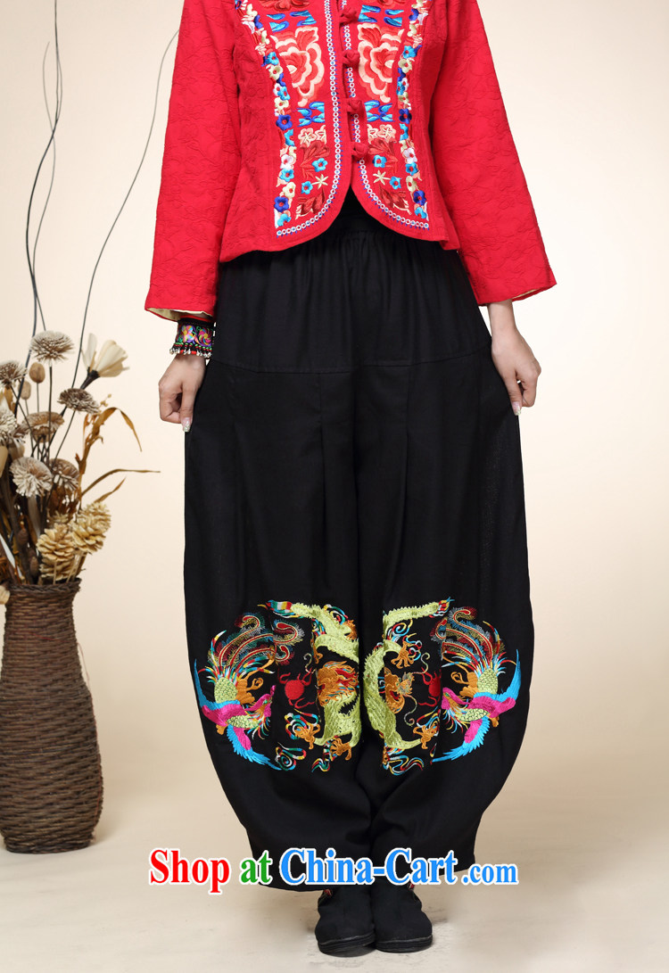 blue dream 2014 autumn and winter New Tang with improved Han-Chinese ethnic wind lantern pants girls pants high waist black are code pictures, price, brand platters! Elections are good character, the national distribution, so why buy now enjoy more preferential! Health
