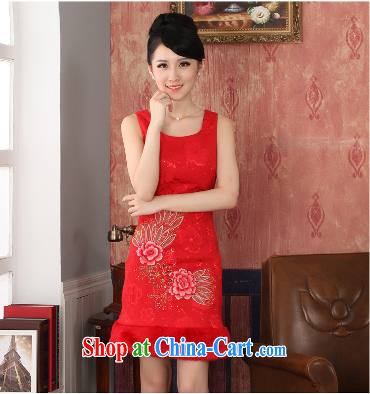 2014 autumn and winter clothing new cashmere cotton bridal red wedding dresses Chinese dress uniform toasting retro beauty red with 244,301 red XXL pictures, price, brand platters! Elections are good character, the national distribution, so why buy now enjoy more preferential! Health
