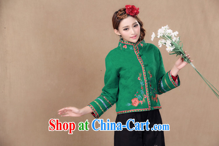 blue dream 2015 autumn and winter Tang with Chinese Ethnic Wind autumn retro style the code ladies embroidered jacket short of red M pictures, price, brand platters! Elections are good character, the national distribution, so why buy now enjoy more preferential! Health
