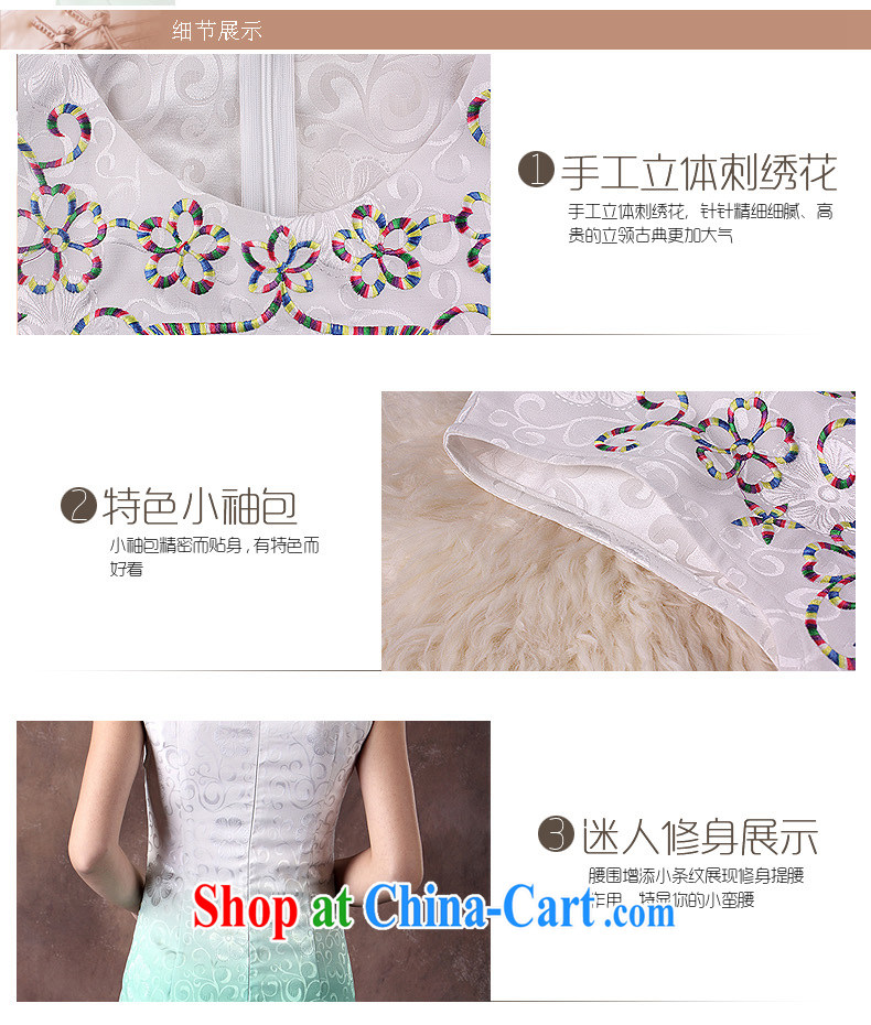qipao cheongsam dresses new 2014 summer stylish Chinese Embroidery sleeveless beauty qipao Ms. WHITE XXL pictures, price, brand platters! Elections are good character, the national distribution, so why buy now enjoy more preferential! Health