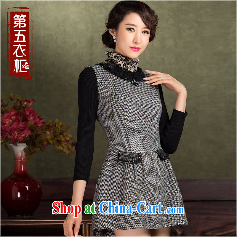 outfit is gross vest skirt autumn and winter 2014 new short temperament beauty warm stylish dresses skirts gray and black XL, music, and shopping on the Internet
