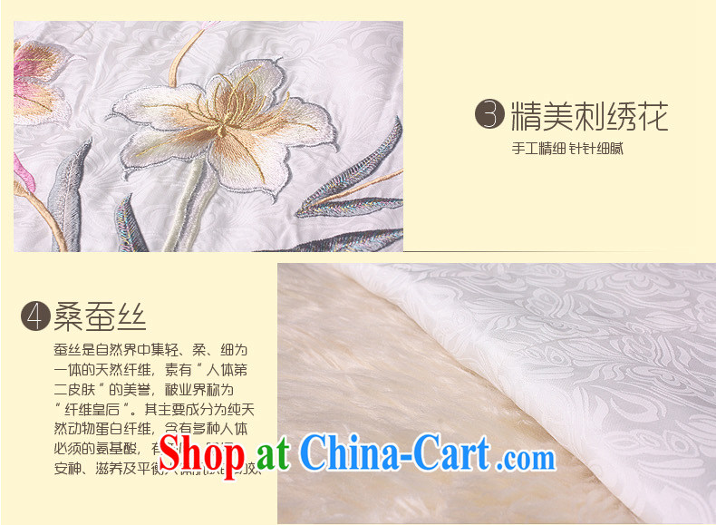 cheongsam silk embroidered retro Ethnic Wind qipao 2014 summer new upscale MOM daily outfit white XXL pictures, price, brand platters! Elections are good character, the national distribution, so why buy now enjoy more preferential! Health