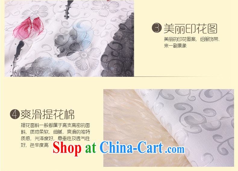 cheongsam plain hand-painted flower painting cheongsam dress 2014 new summer Chinese elegant dress skirt hand-painted flowers M pictures, price, brand platters! Elections are good character, the national distribution, so why buy now enjoy more preferential! Health