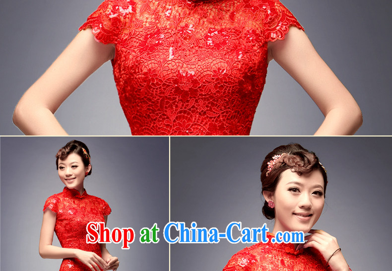 Dresses fall short bridal dresses retro improved lace red bows clothes 2014 new wedding dresses red L pictures, price, brand platters! Elections are good character, the national distribution, so why buy now enjoy more preferential! Health