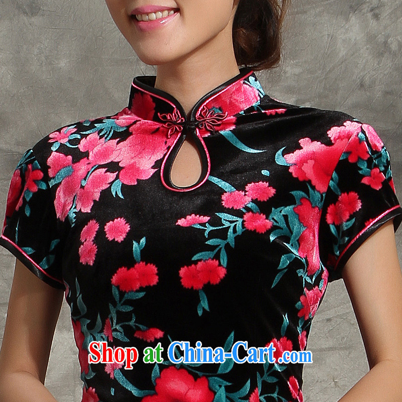 Dresses 2014 new wool Ethnic Wind improved short skirts, waist floral like wedding dresses Mother of skirt red 4 XL, music, and shopping on the Internet