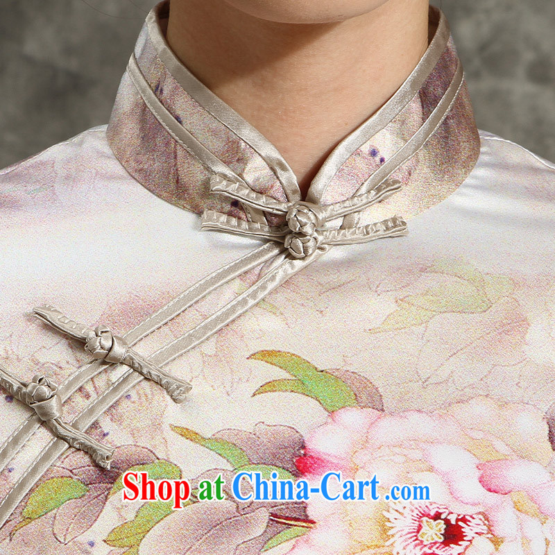 qipao heavy Silk Cheongsam improved stylish summer 2014 standard on the truck specialty dresses skirts Bin Laden stunning floral XXL pictures, price, brand platters! Elections are good character, the national distribution, so why buy now enjoy more preferential! Health
