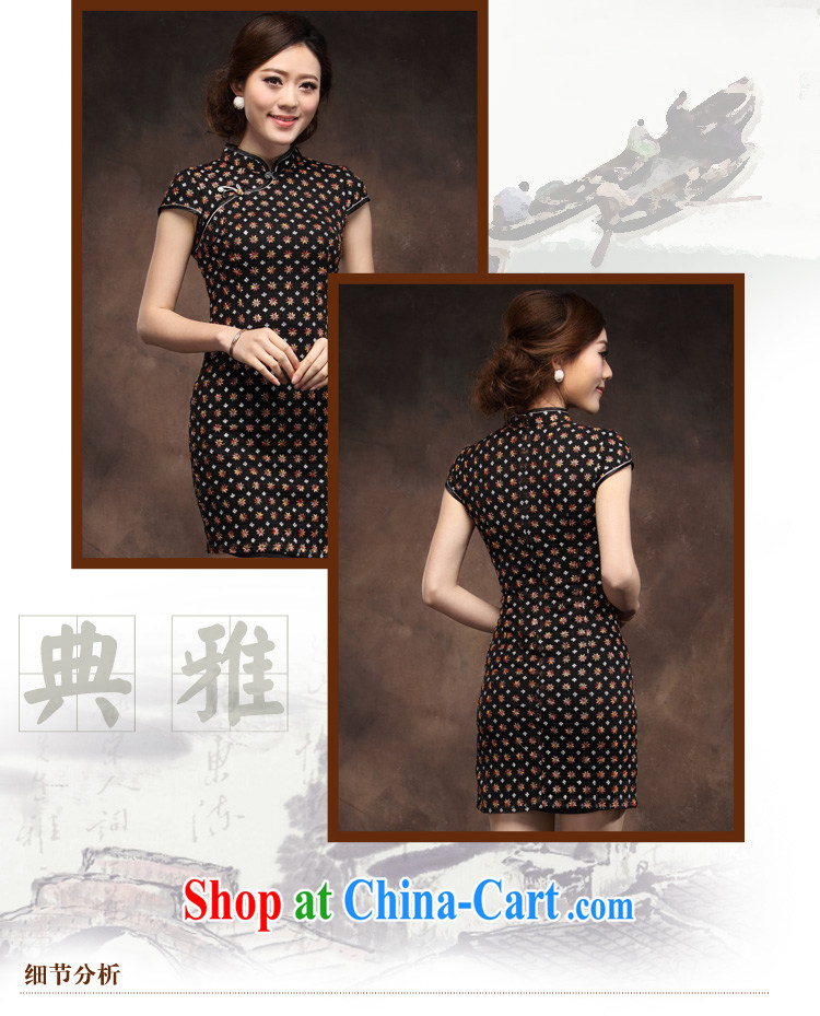 Chinese cheongsam dress improved black beauty bride's mother's wedding short 2014 summer new dress black XXXL pictures, price, brand platters! Elections are good character, the national distribution, so why buy now enjoy more preferential! Health