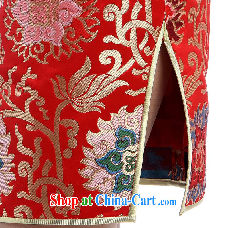 cheongsam Brocade cheongsam wedding toast Service Bridal replacing standard Chinese wedding dress made 5560 - 1 red XXL pictures, price, brand platters! Elections are good character, the national distribution, so why buy now enjoy more preferential! Health