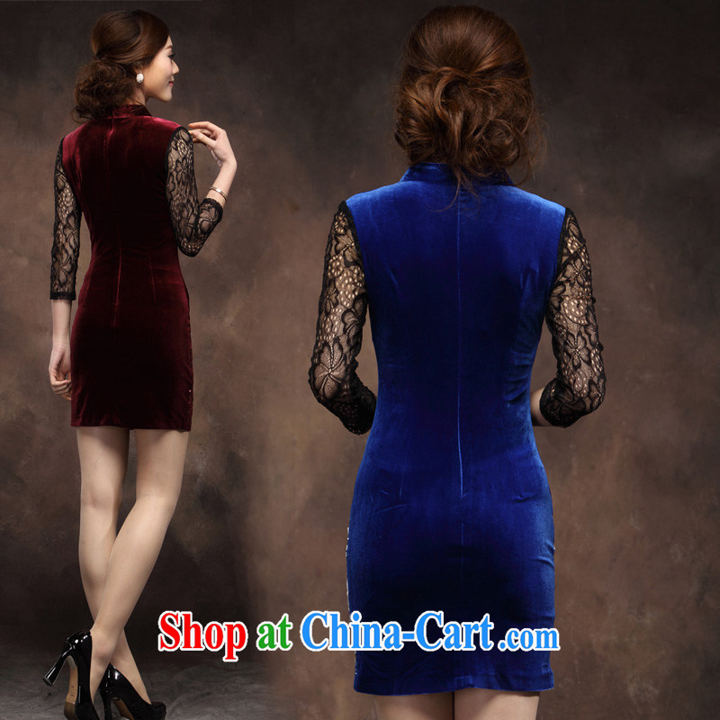 Dresses retro upgraded cuff wool fall 2014 summer new, larger qipao gown dresses Uhlans on masked XXXL pictures, price, brand platters! Elections are good character, the national distribution, so why buy now enjoy more preferential! Health
